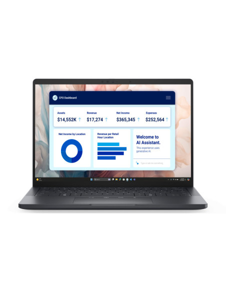 Laptop DELL Laptop Business Dell Pro 13 Premium, cu procesor Intel Core Ultra 7 268V, 13.3'' IPS Touchscreen Quad HD+, 32 GB LPD