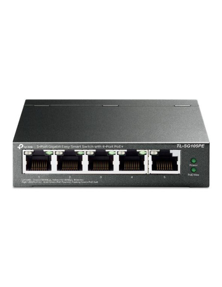 Switch-uri TP-LINK "5-Port Gigabit Easy Smart Switch with 4-Port PoE+ PORT: 4× Gigabit PoE+ Ports, 1× Gigabit Non-PoE Ports SPEC