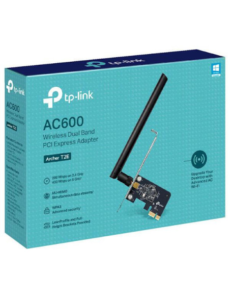 Routere Wireless TP-LINK Placa de retea wireless TP-LINK Archer T2E, AC600, WiFI 5, Dual-Band