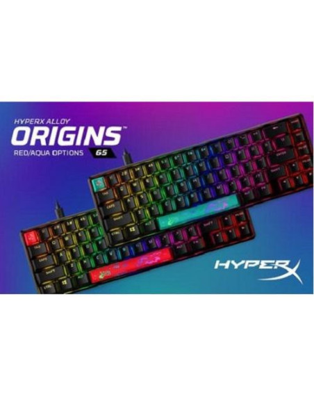 Tastaturi HP Tastatura Mecanica Gaming HyperX 65 Alloy Origins AQU, RGB, USB, negru