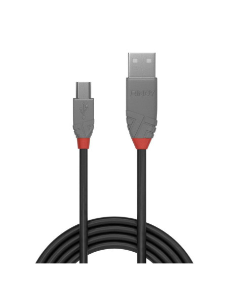 Cabluri periferice LINDY Cablu transfer date Lindy LY-36721, USB 2.0 Type A to Mini-B, 0.5 m, Anthra Line