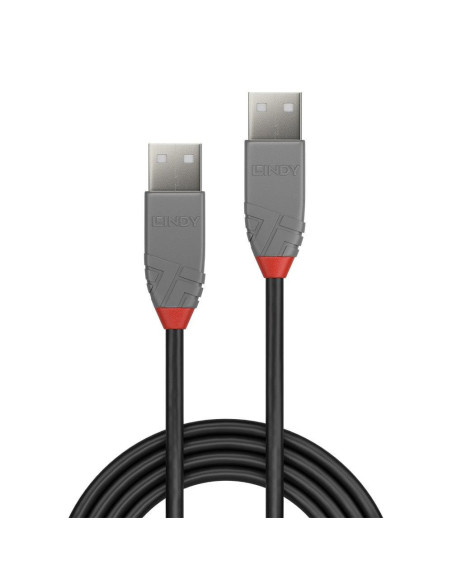 Cabluri periferice LINDY Cablu transfer Lindy LY-36691, USB 2.0 Type A, 0.5m, Anthra Line