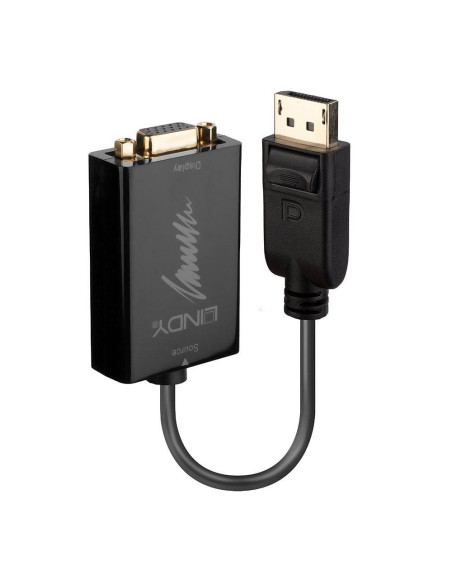 Cabluri video LINDY Adaptor Activ Lindy LY-41006, DisplayPort to VGA, negru