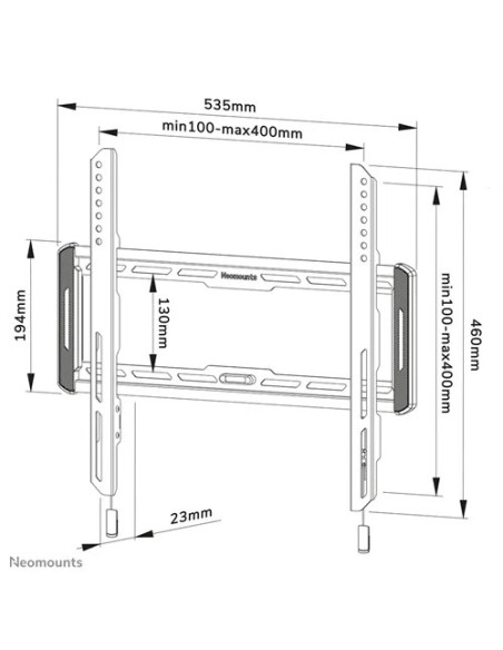 Suport TV / Monitor NEOMOUNTS ﻿Suport TV de perete, Neomounts by Newstar WL30-550BL14, Fix, 32"- 65", VESA 400x400mm, suporta pa