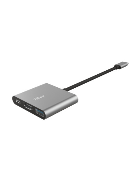 Cabluri video TRUST Hub USB Trust Dalyx, 3 porturi USB-C, silver
