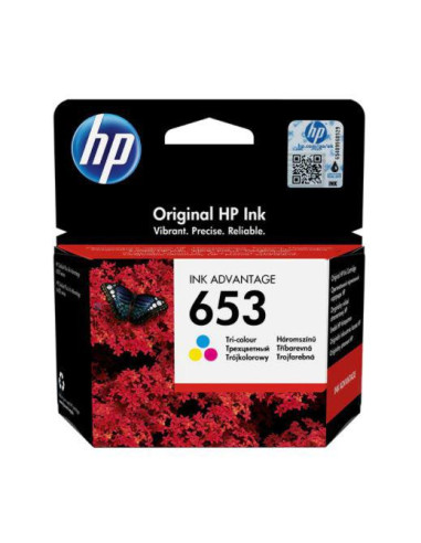 Cartuse cerneala HP Cartus HP 653, Cyan,...