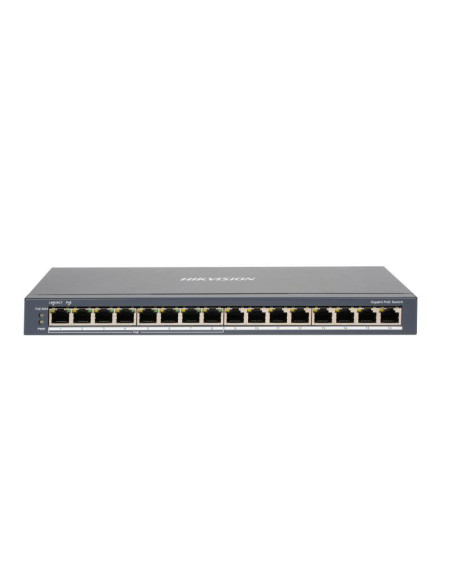 Switch-uri HIKVISION Switch PoE Hikvision DS-3E0516P-O: 8 × 1 Gigabit PoE port,8 × 1 Gigabit RJ45 port, PoE: Ports 1 to 8 maxim