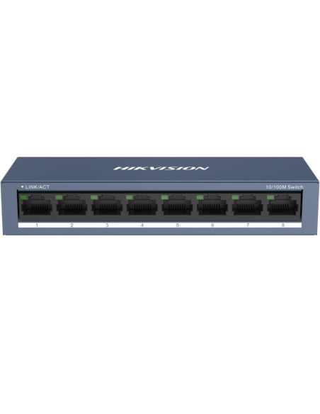 Switch-uri HIKVISION Switch Hikvision DS-3E0108-O: 8 × 10/100 Mbps RJ45 Port, tensiune alimentare 5 VDC, 1A., dimensiuni: 142.4