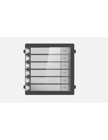 Video HIKVISION Modul de extensie videinterfon cu sase butoane de apelare Hikvision DS- KD-KK/S montaj aplicat sau ingropat (ace
