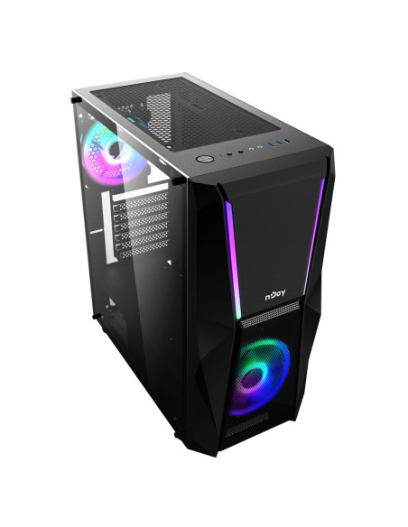 Carcase NJOY Carcasa nJoy Fort, RGB, Mid Tower, Black