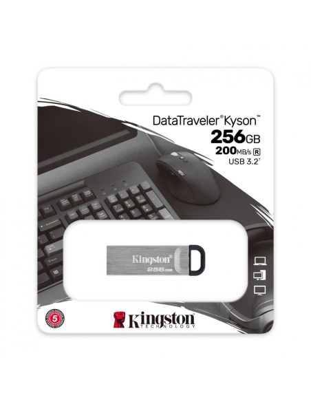 Memorii USB KINGSTON Memorie USB Kingston DataTraveler Kyson 256GB, USB 3.2, Argintiu