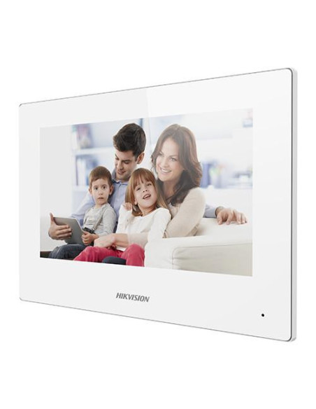 Video HIKVISION Monitor videointerfon WIFI modular 7 color Hikvision DS-KH6320-WTE1-W culoare alba, ecran LCD 7 color cu touch s