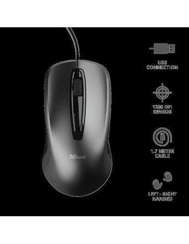 Mouse TRUST Mouse Trust Carve, 1200 dpi, Negru