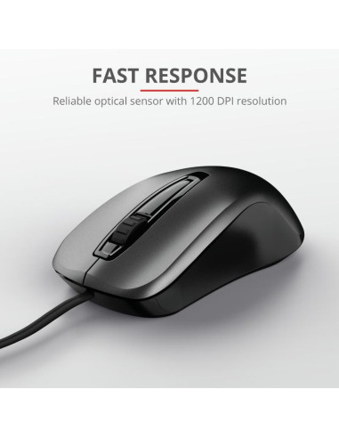 Mouse TRUST Mouse Trust Carve, 1200 dpi, Negru