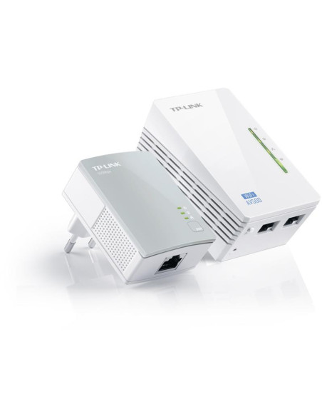 Adaptoare PowerLAN TP-Link, Adaptor PowerLine 300Mbps, Extender Wireless AV600 KIT, HomePlug AV,2 porturi 10/100Mbps, Butoane: P