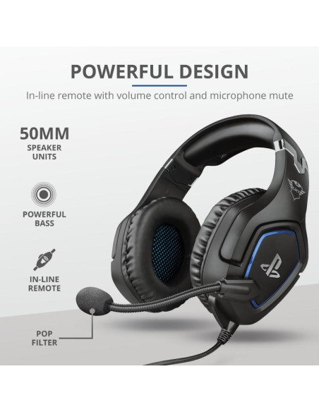 Casti audio TRUST Casti Gaming Head-band Trust GXT 488 Forze PS4, Wired, Negru