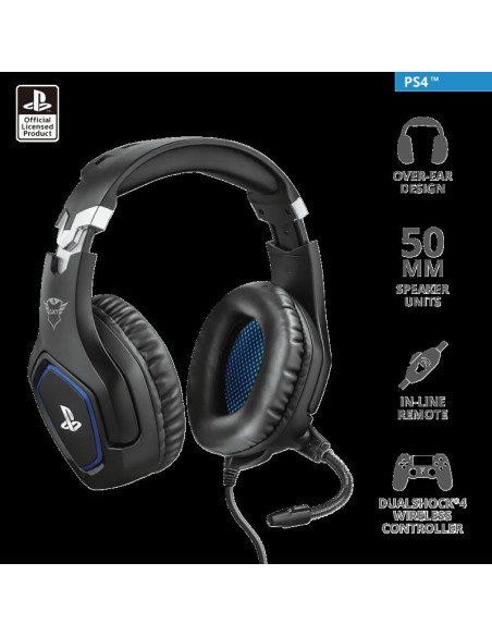 Casti audio TRUST Casti Gaming Head-band Trust GXT 488 Forze PS4, Wired, Negru
