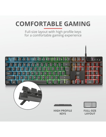 Tastaturi TRUST Tastatura Trust GXT 835 Azor cu fir, ng