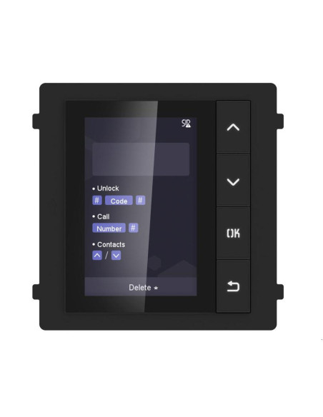 Video HIKVISION Modul de afisare pentru videointerfon modular Hikvision DS-KD-DIS ecran LCD 3.5 inch, rezolutie 320x480P 4 butoa