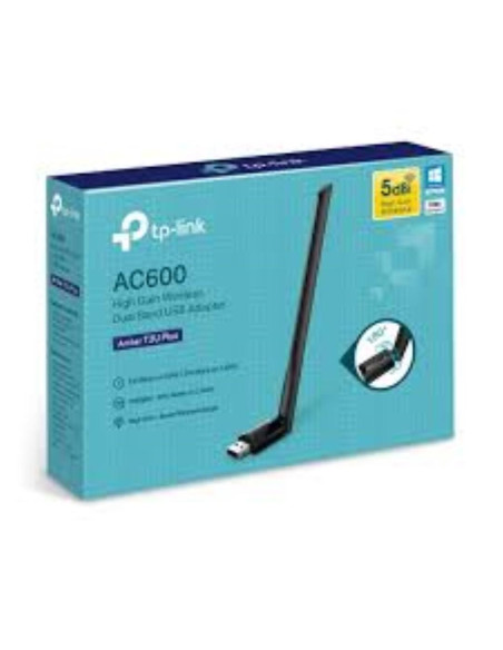Routere Wireless Tp-link AC600 High Gain Wireless Dual Band USB Adapter, ARCHER T2U PLUS USB 2.0 5dBi Antenna Wireless Standards