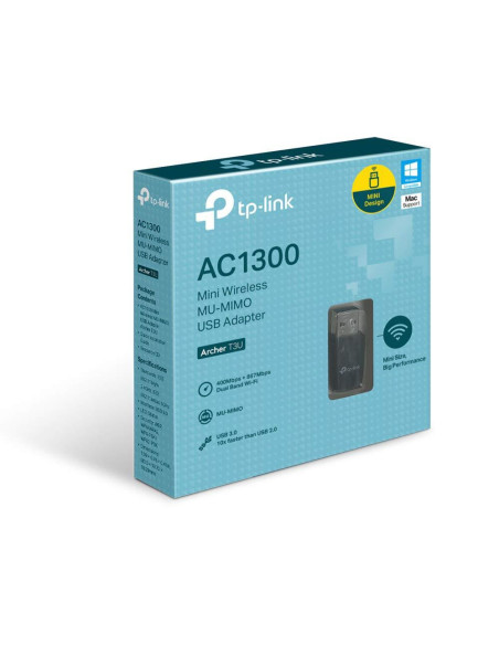 Routere Wireless TP-link AC1300 Mini Adaptor USB Wireless MU-MIMO, ARCHER T3U USB 3.0 Antena Omni Directionala Standarde Wireles