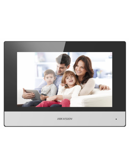 Video HIKVISION Monitor videointerfon WIFI modular 7" color Hikvision DS-KH6320-WTE1/EU ecran LCD 7" color cu touch screeen, rez