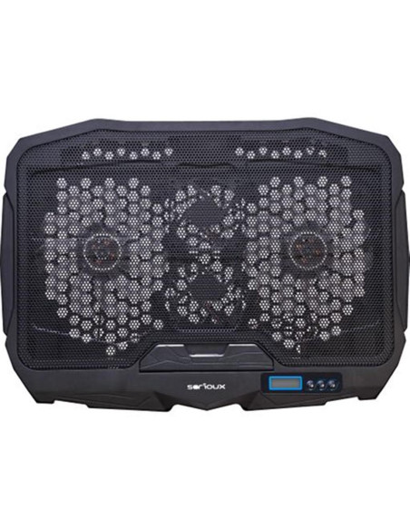 Stand & cooling pad SERIOUX Cooling pad Serioux, SRXNCP025, Dimensiuni: 390*280*28mm, Compatibilitate maxima laptop: 17.3 inch,