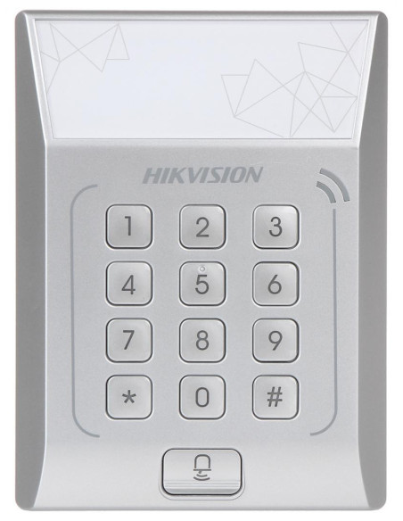 Cititoare HIKVISION Cititor standalone cu tastatura si card de proximitate Hikvision, DS- K1T801M suporta cartele MIFARE, Capaci