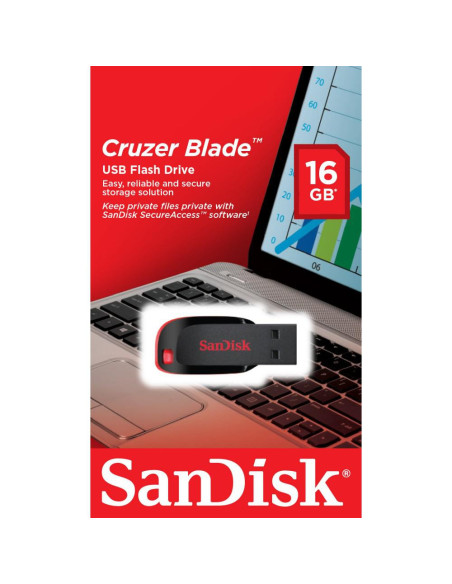 Memorii USB SANDISK Memorie USB SANDISK Cruzer Blade 16 GB, USB 2.0, Negru