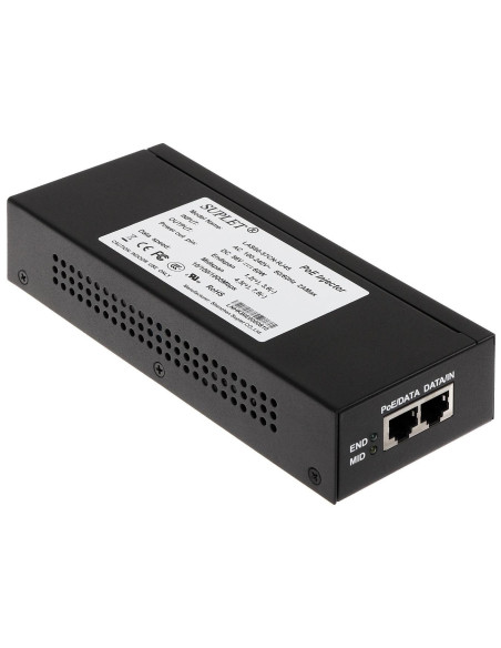 Accesorii HIKVISION Injector POE Hikvision, LAS60-57CN-RJ45 60W PoE injector, 2* RJ45 interface, 10/100/1000 Mbps, EU plug.