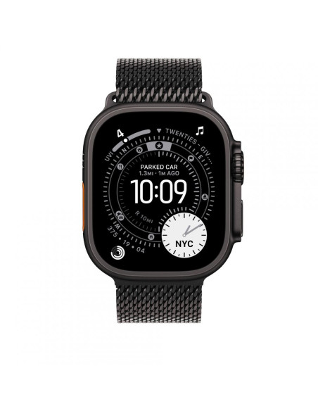 Bratari fitness APPLE Curea pentru Apple Watch 49mm Black Titanium Milanese Loop - Small