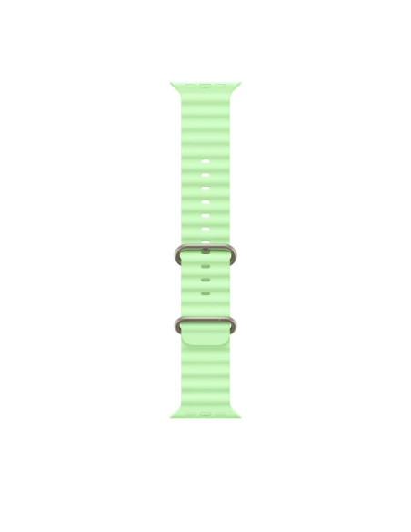 Bratari fitness APPLE Curea pentru Apple Watch 49mm Neon Green Ocean Band - Natural Titanium Finish