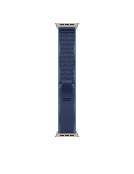 Bratari fitness APPLE Curea pentru Apple Watch 49mm Blue/Bright Blue Trail Loop - S/M - Natural TitaniumFinish