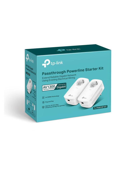 Adaptoare PowerLAN TP-Link AV1200 Gigabit Passthrough Powerline Starter Kit, TL-PA8010PKIT, HomePlug AV2, HomePlug AV, IEEE1901,