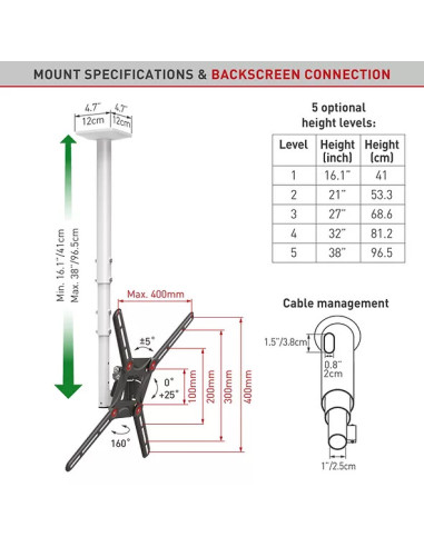 Suport TV / Monitor BARKAN ﻿Suport TV de...