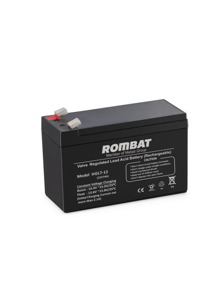 Accesorii ROMBAT Acumulator stationar 7Ah/12V HGL12-7, Dimensiuni 151 x 65 x 101 mm
