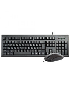 Kit mouse tastatura A4TECH Kit A4Tech KR-8520D cu fir, negru