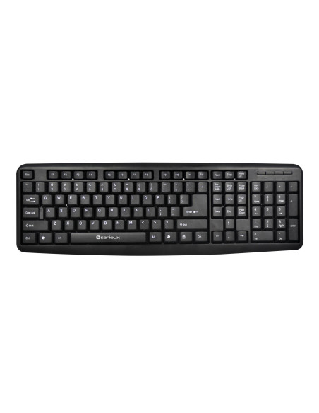 Tastaturi SERIOUX Tastatura Serioux 9400USB, cu fir, US layout, neagra, 104 taste, USB