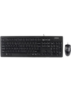 Kit mouse tastatura A4TECH Kit A4Tech KRS-8372 cu fir, negru