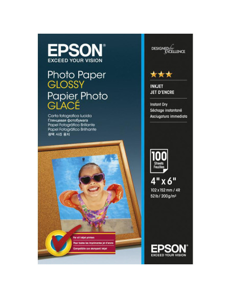Hartie foto EPSON Hartie foto Epson S042548, dimensiune 10x15cm, 100 coli, tip glossy, greutate 200g/m2