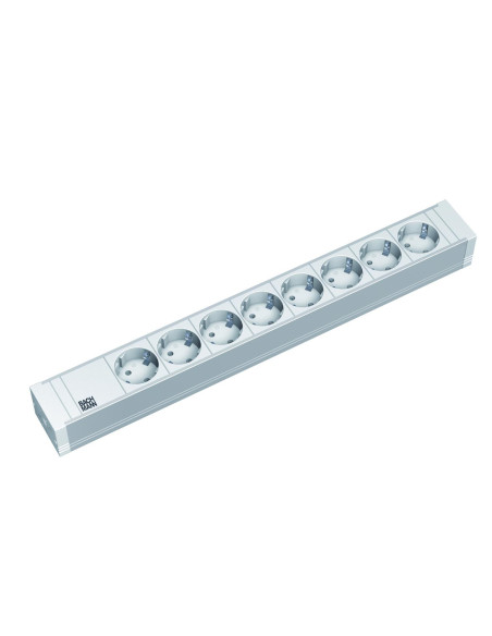 Cabinete metalice / Rack -uri Bachmann IT PDU 8 x prize Schuko, in Schuko, 1U, impamantare, fara intrerupator, 2 metri, RAL 7035