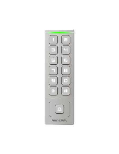 Cititoare HIKVISION Cititor de proximitate cu tastatura Hikvision DS-K1T809EX, card sau PIN, maxim 1000 carduri si 1000 useri, c