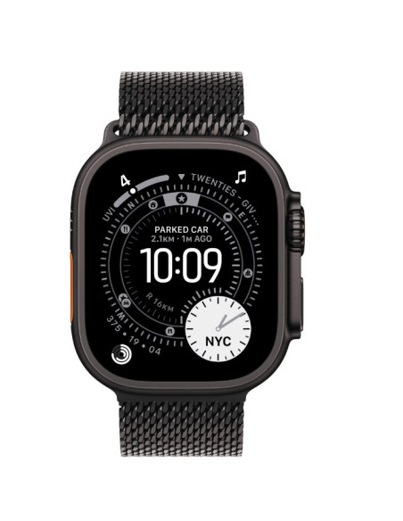 SmartWatch-uri Apple Watch Ultra 3 GPS + Cellular 49mm Black Titanium Case with Black Titanium Milanese Loop - Small