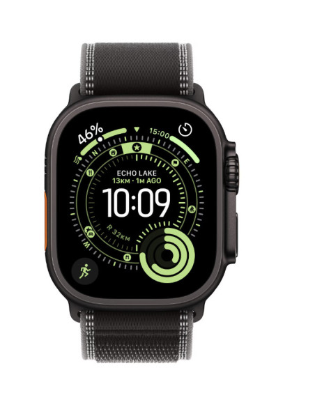 SmartWatch-uri Apple Watch Ultra 3 GPS + Cellular 49mm Black Titanium Case with Black/Charcoal Trail Loop - S/M