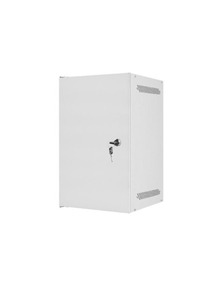 Cabinete metalice / Rack -uri LANBERG Dulap rack 10" perete 9U / 280x310 pentru auto-asamblare, cu ușă metalică, gri (flat pack)