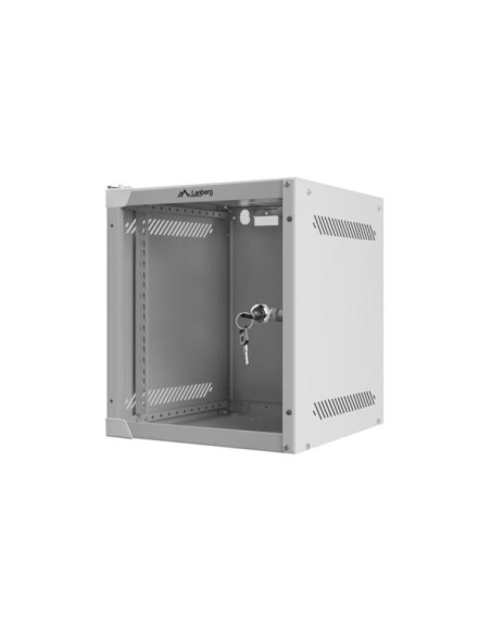 Cabinete metalice / Rack -uri LANBERG Dulap rack 10" perete 6U / 280x310 (flat pack) cu ușă din sticlă, gri