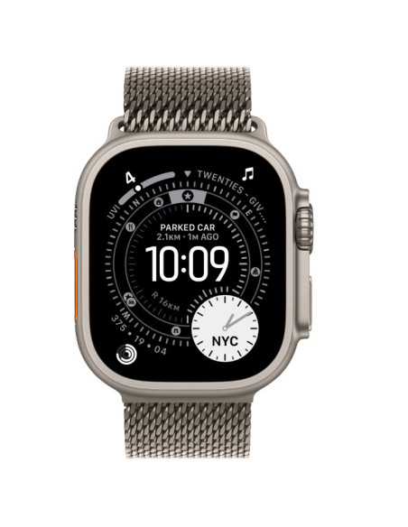 SmartWatch-uri Apple Watch Ultra 3 GPS + Cellular 49mm Natural Titanium Case with Natural Titanium Milanese Loop - Small