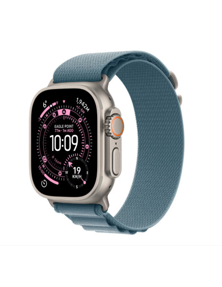 SmartWatch-uri Apple Watch Ultra 3 GPS + Cellular 49mm Natural Titanium Case with Light Blue Alpine Loop - Large