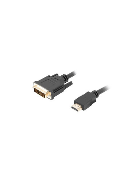 Cabluri periferice LANBERG Cablu HDMI(M) DVI-D(M)(18+1) 1,8 m negru Single Link cu conectori placați cu aur