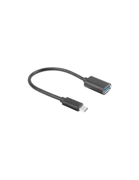 Cabluri periferice LANBERG Cablu adaptor USB-C(M) 3.1 - USB-A(F) 15 cm negru OTG LANBERG